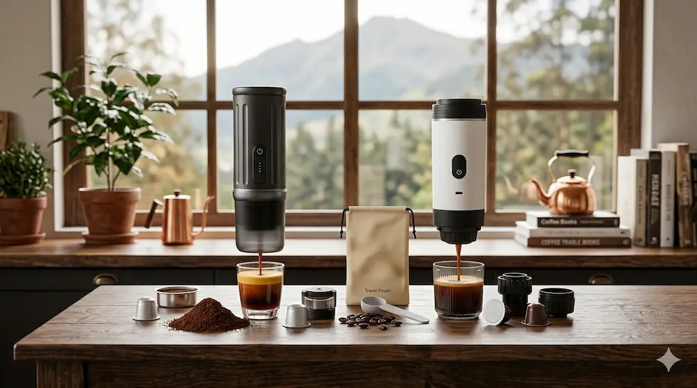 Cafetera portátil para café molido