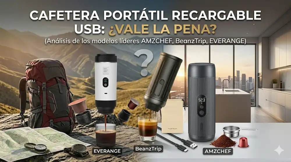 Cafetera portátil recargable USB vale la pena