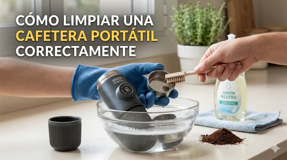 Cómo limpiar una cafetera portátil correctamente