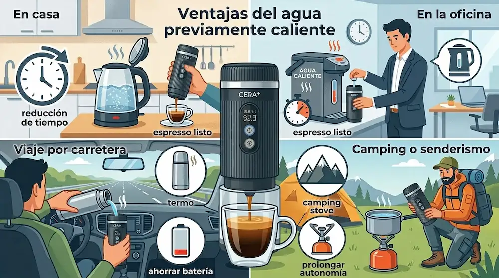 Cuándo conviene utilizar agua previamente caliente